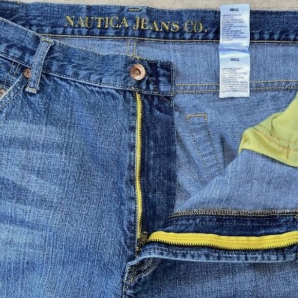 Nautica Jeans Co Jeans Men's Relaxed Fit Medium Wash Y2K Straight Size 38X32 - Picture 7 of 11